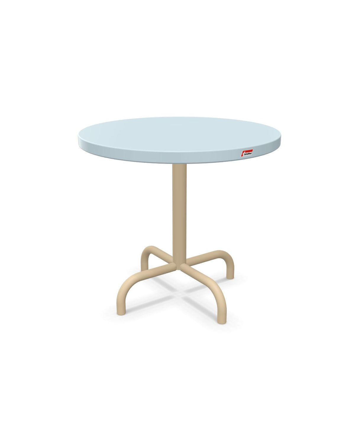 Schaffner Säntis Table d'appoint rabattable ronde Ø54cm h:50cm Bleu Pastel 51 Marron Pastel 83