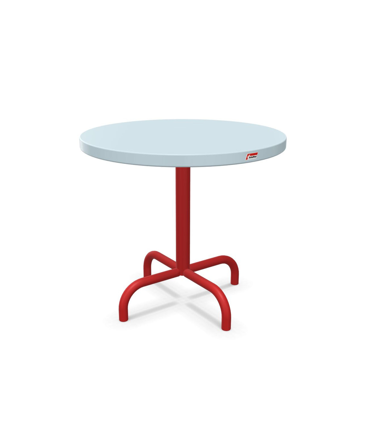 Schaffner Säntis Table d'appoint rabattable ronde Ø54cm h:50cm Bleu Pastel 51 Rouge 30