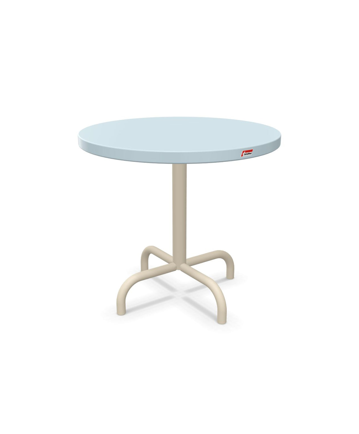 Schaffner Säntis Table d'appoint rabattable ronde Ø54cm h:50cm Bleu Pastel 51 Sable Pastel 15