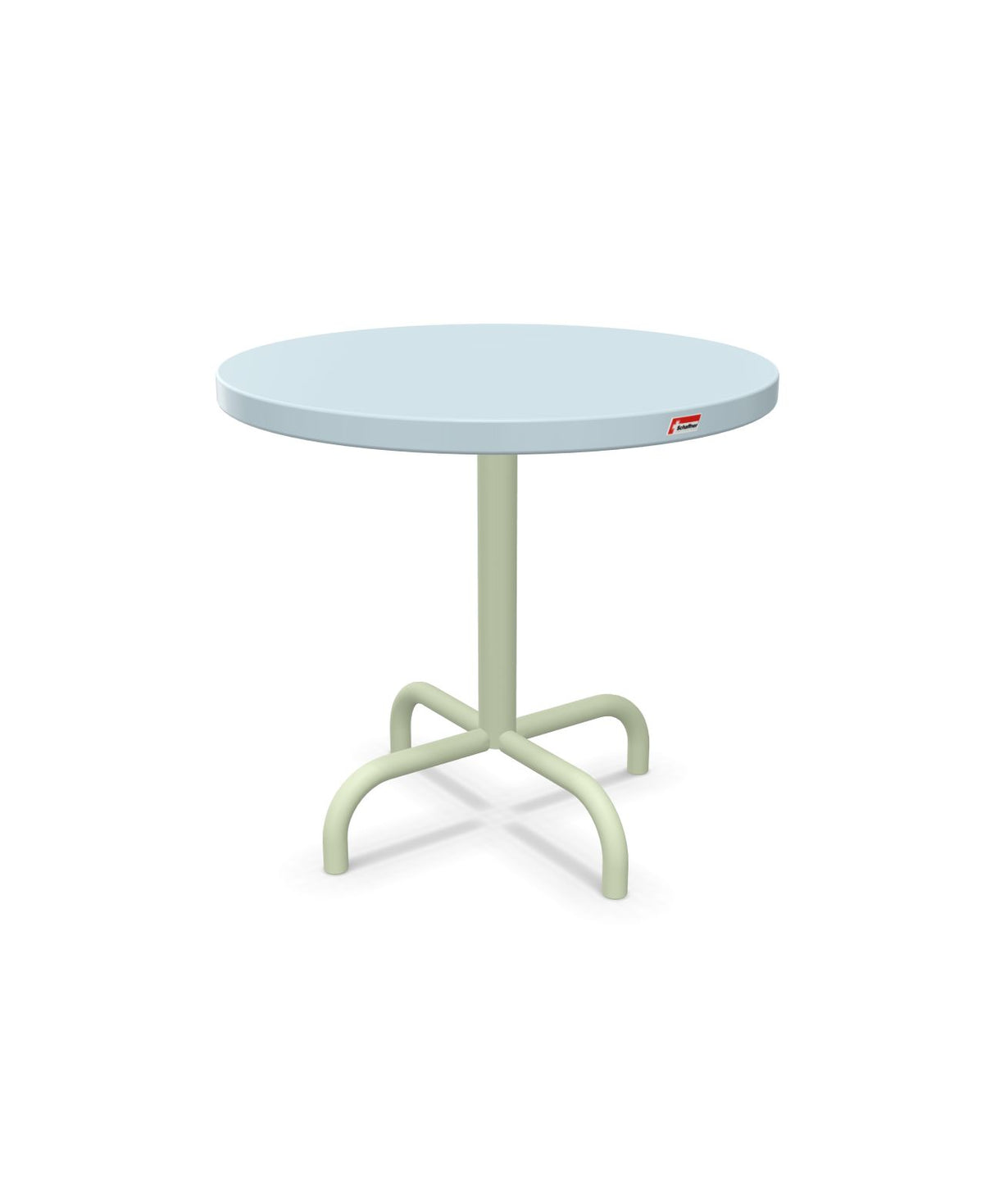 Schaffner Säntis Table d'appoint rabattable ronde Ø54cm h:50cm Bleu Pastel 51 Vert Pastel 64