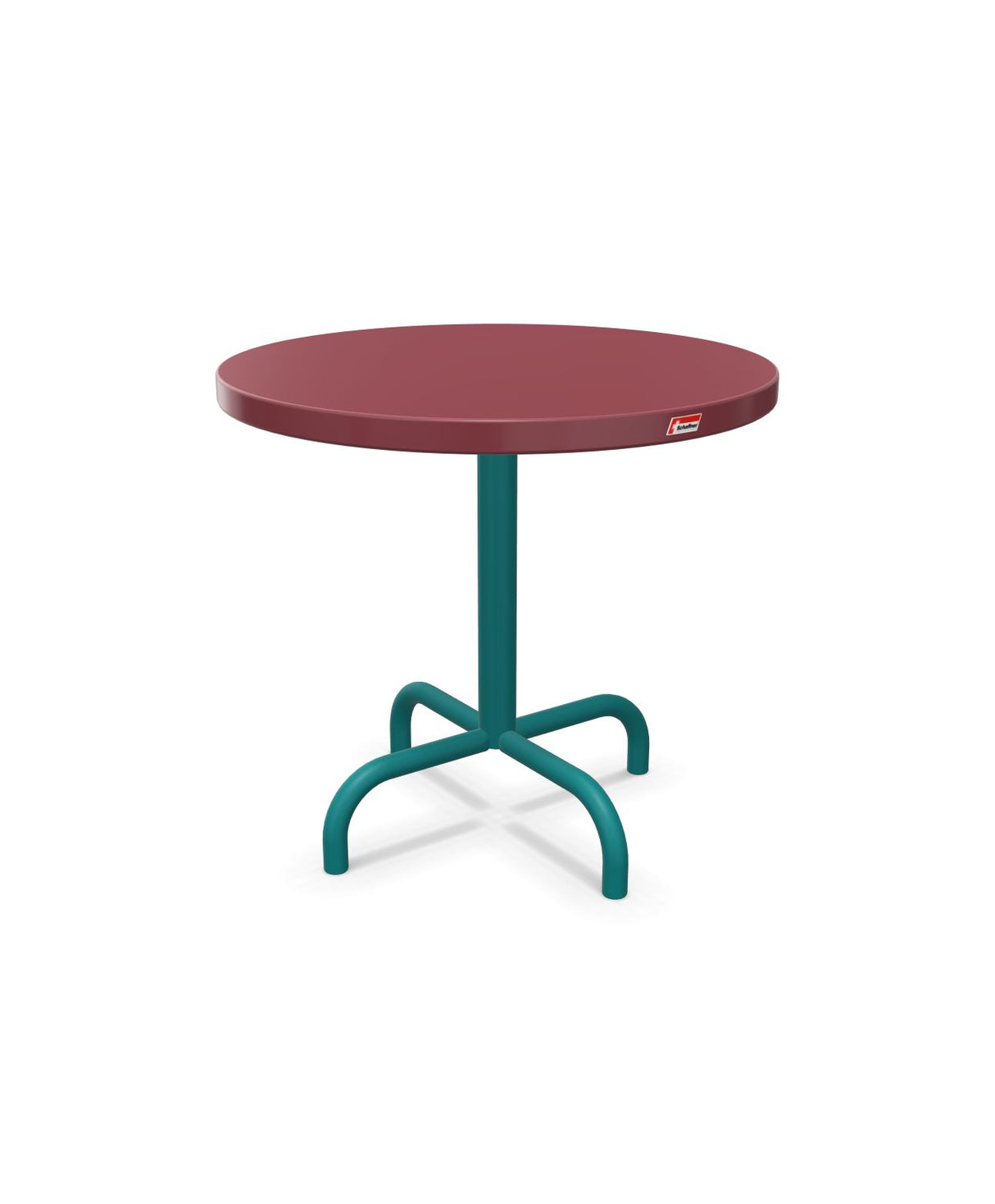Schaffner Säntis Table d'appoint rabattable ronde Ø54cm h:50cm Bordeaux 38 Bleu Kali 56