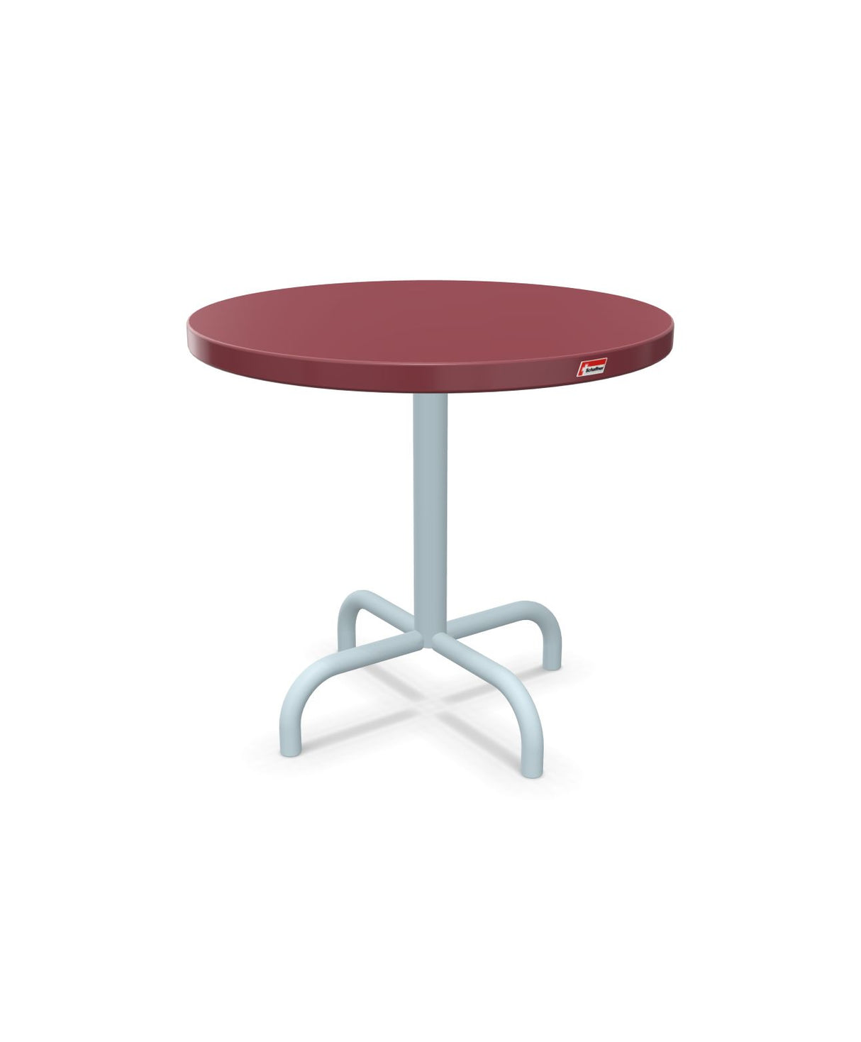 Schaffner Säntis Table d'appoint rabattable ronde Ø54cm h:50cm Bordeaux 38 Bleu Pastel 51