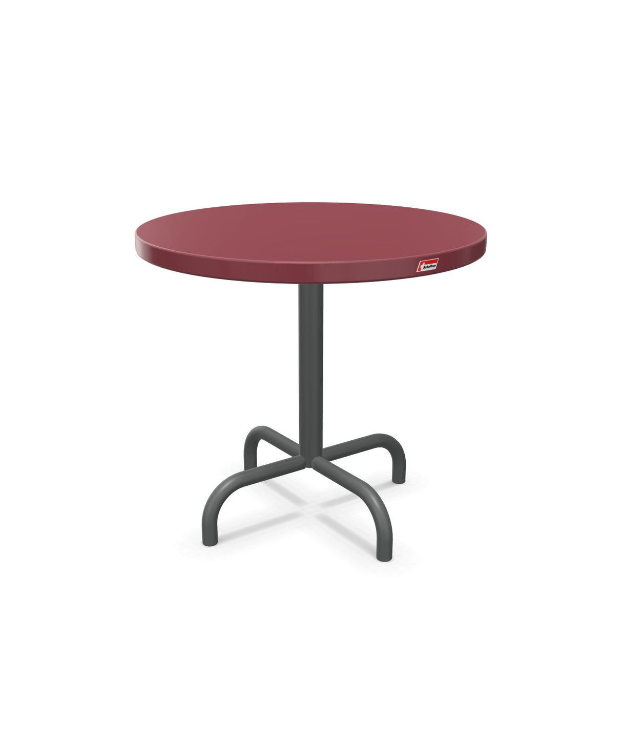 Schaffner Säntis Table d'appoint rabattable ronde Ø54cm h:50cm Bordeaux 38 Graphite 73