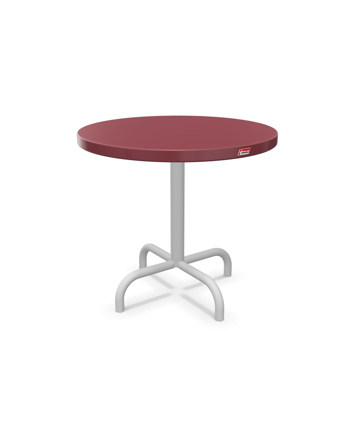 Schaffner Säntis Table d'appoint rabattable ronde Ø54cm h:50cm Bordeaux 38 Gris Argent 78