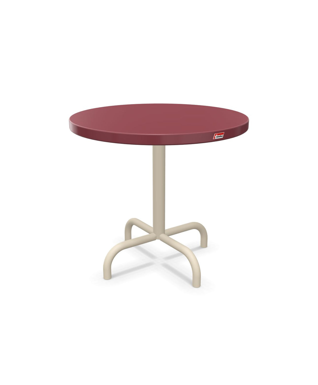 Schaffner Säntis Table d'appoint rabattable ronde Ø54cm h:50cm Bordeaux 38 Sable Pastel 15