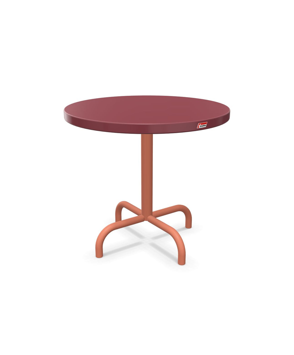 Schaffner Säntis Table d'appoint rabattable ronde Ø54cm h:50cm Bordeaux 38 Terracotta 84