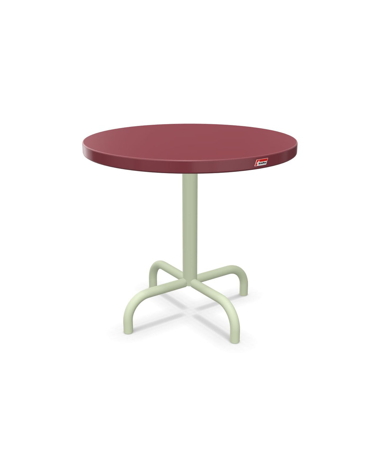 Schaffner Säntis Table d'appoint rabattable ronde Ø54cm h:50cm Bordeaux 38 Vert Pastel 64