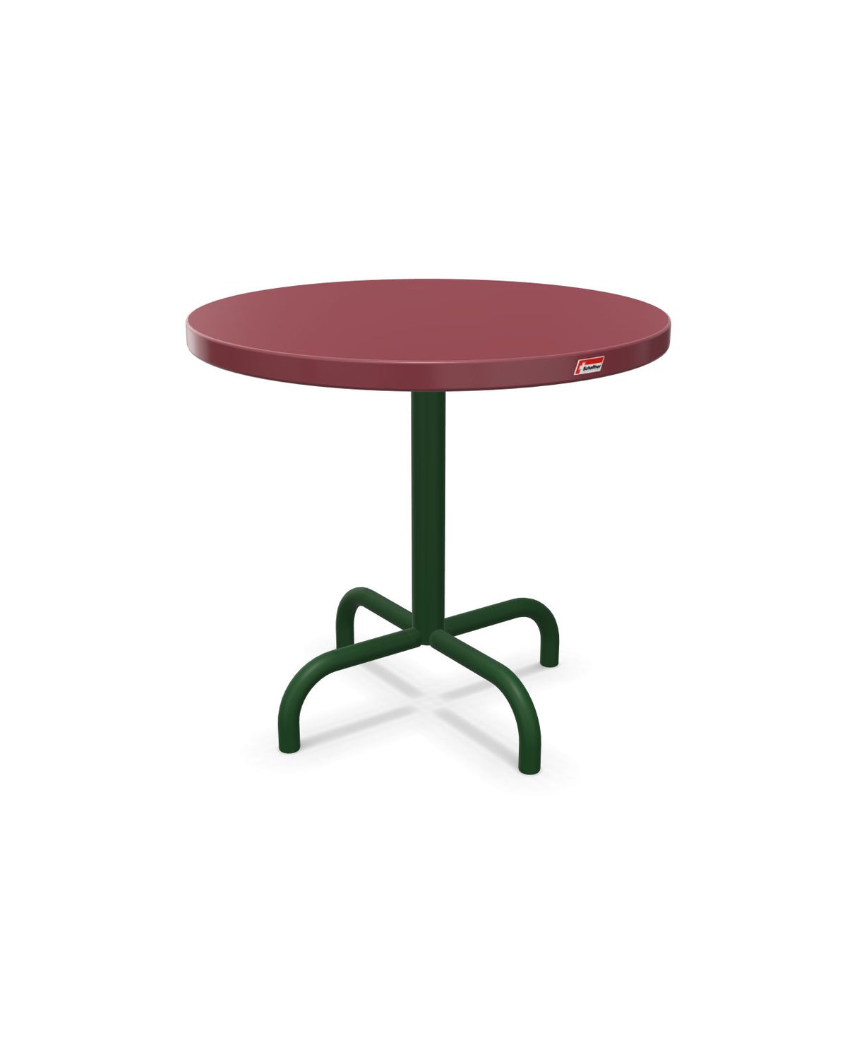 Schaffner Säntis Table d'appoint rabattable ronde Ø54cm h:50cm Bordeaux 38 Vert Sapin 66