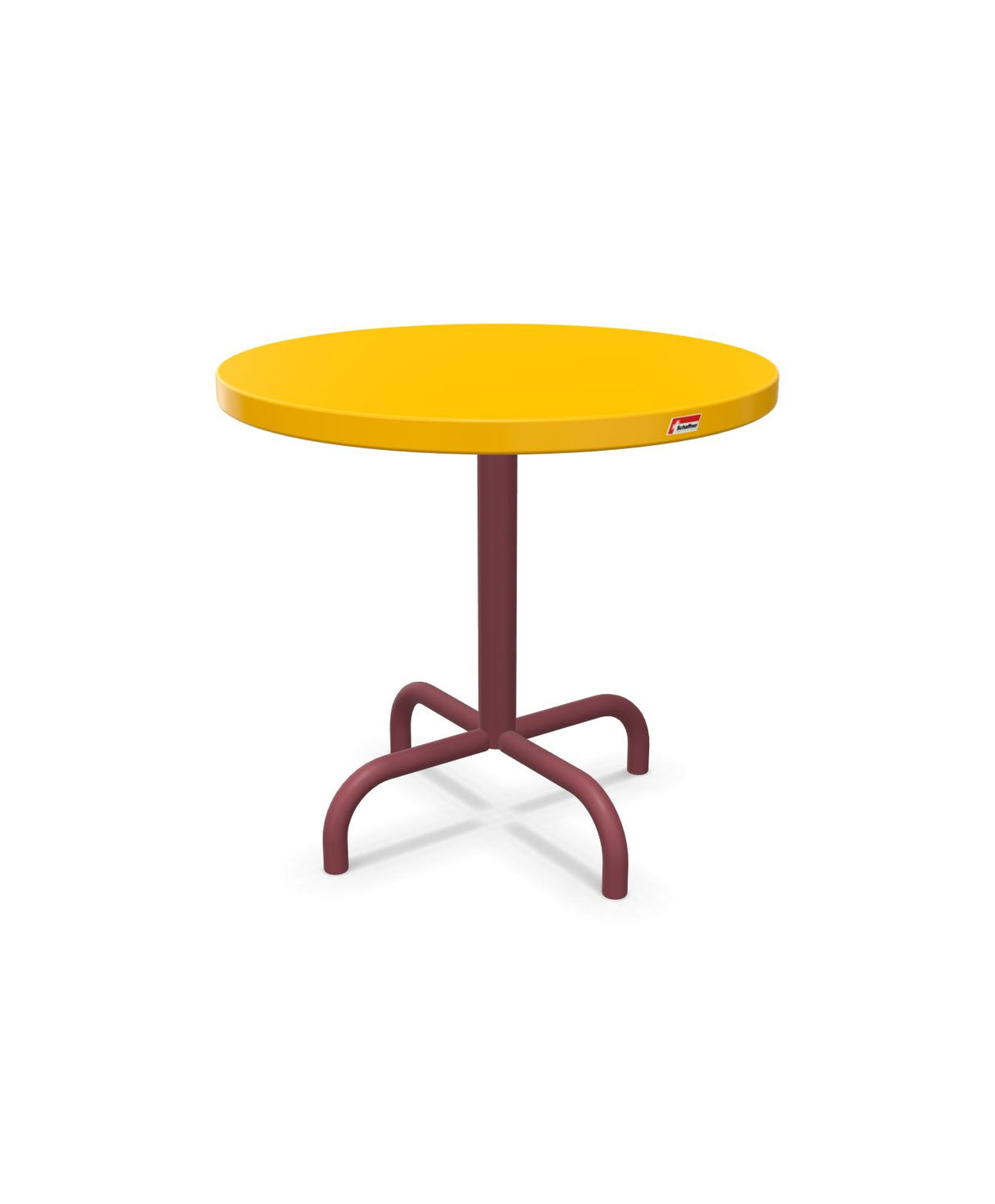 Schaffner Säntis Table d'appoint rabattable ronde Ø54cm h:50cm Jaune 11 Bordeaux 38
