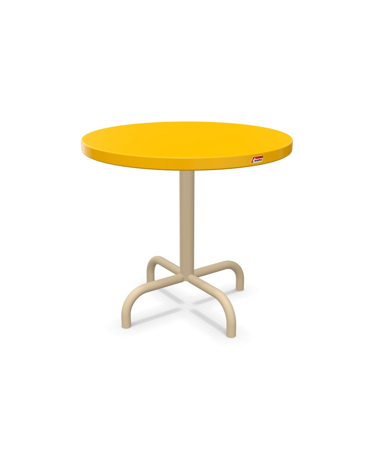 Schaffner Säntis Table d'appoint rabattable ronde Ø54cm h:50cm Jaune 11 Marron Pastel 83