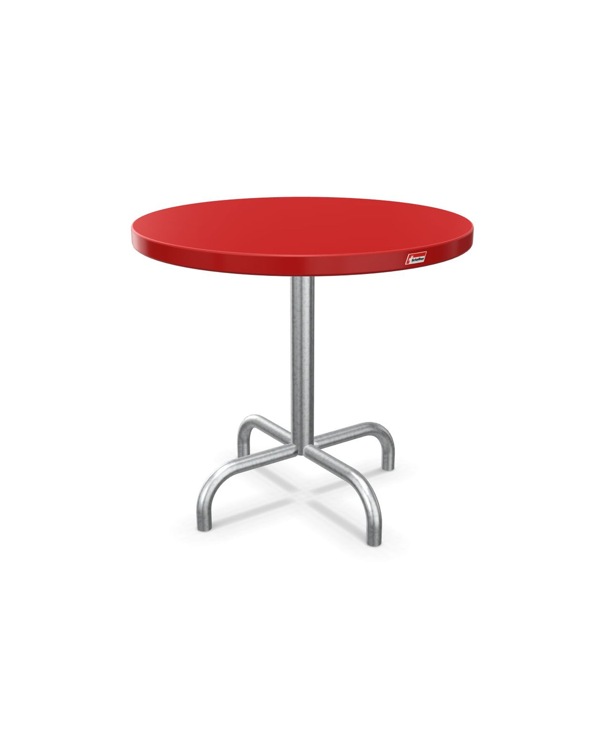 Schaffner Säntis Table d'appoint rabattable ronde Ø54cm h:50cm Rouge 30 Galvanisé à chaud 02