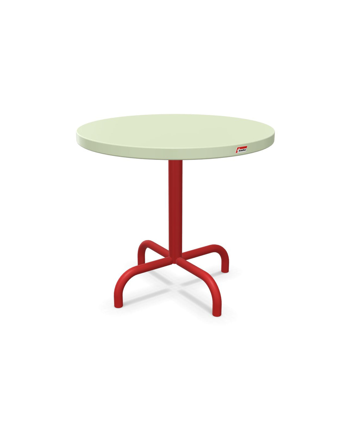 Schaffner Säntis Table d'appoint rabattable ronde Ø54cm h:50cm Vert Pastel 64 Rouge 30