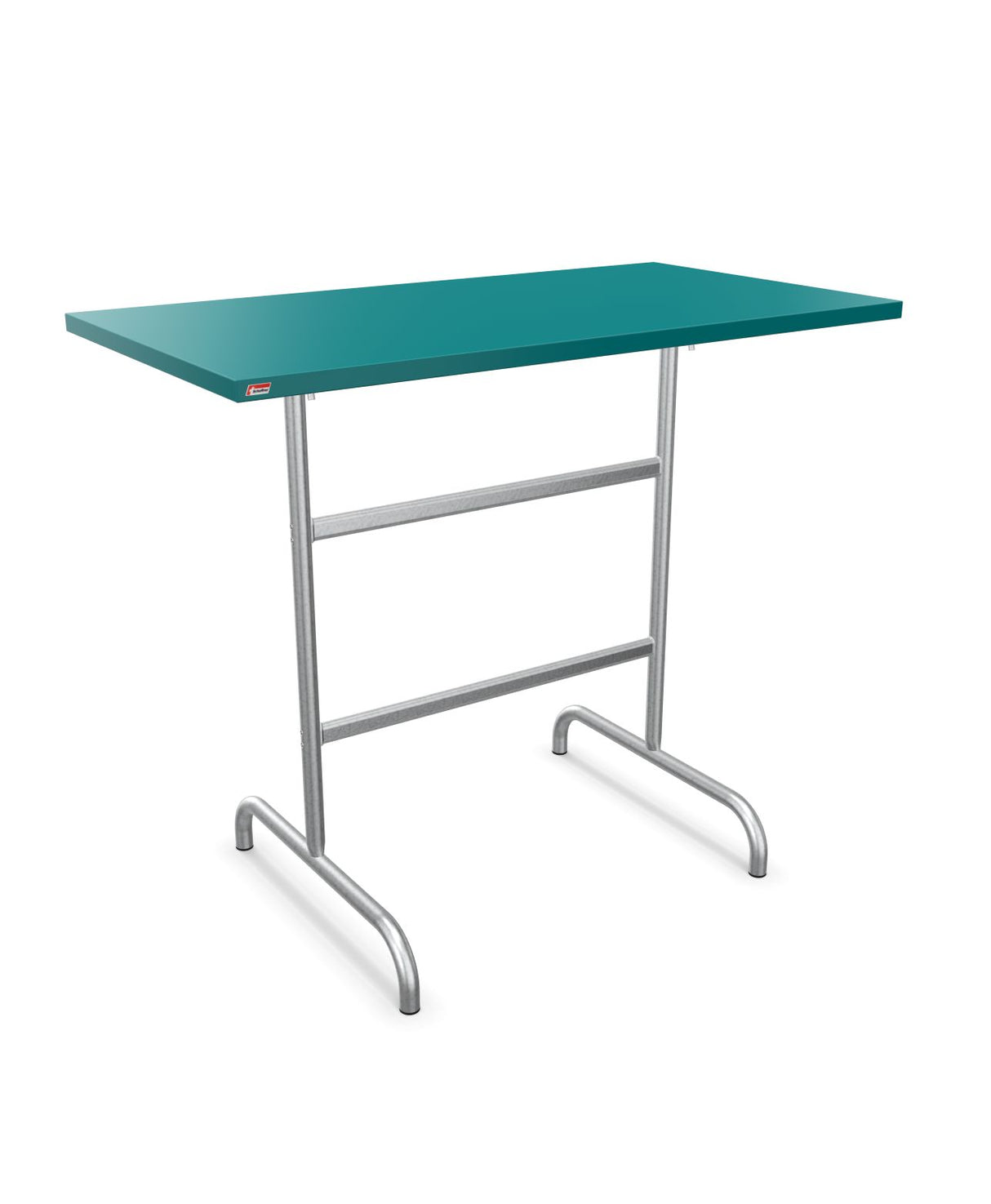 Schaffner Säntis Table haute rabattable 130x70cm h:110cm Bleu Kali 56 Galvanisé à chaud 02