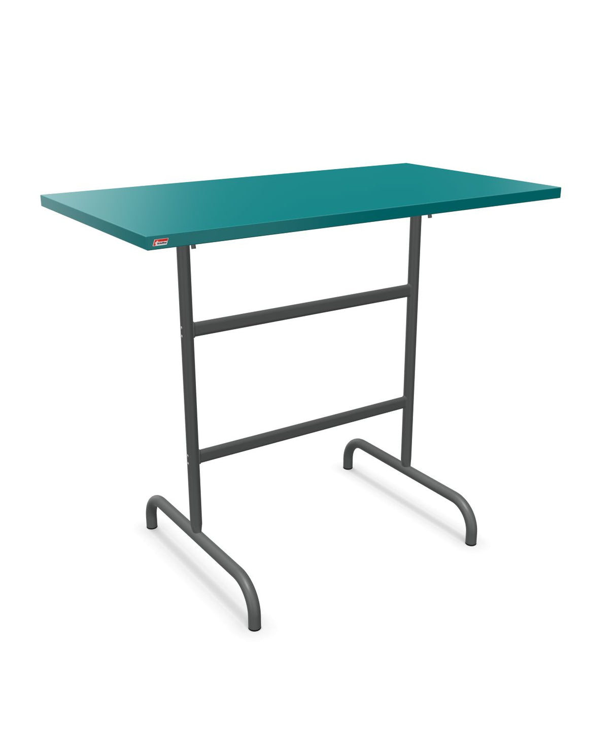Schaffner Säntis Table haute rabattable 130x70cm h:110cm Bleu Kali 56 Graphite 73