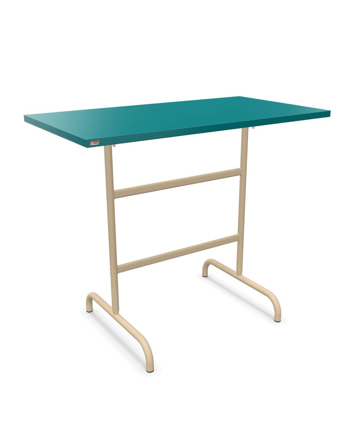 Schaffner Säntis Table haute rabattable 130x70cm h:110cm Bleu Kali 56 Marron Pastel 83