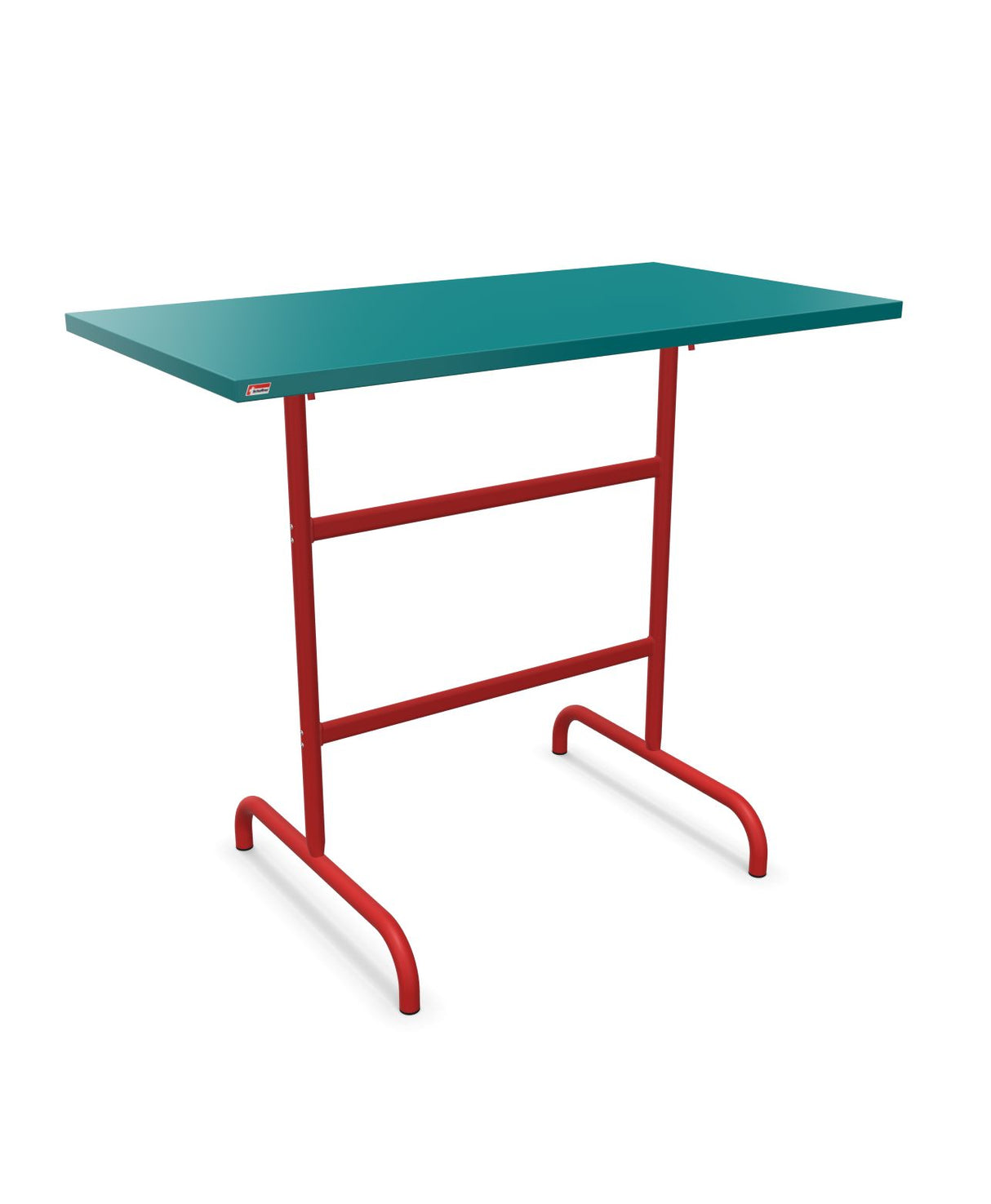 Schaffner Säntis Table haute rabattable 130x70cm h:110cm Bleu Kali 56 Rouge 30