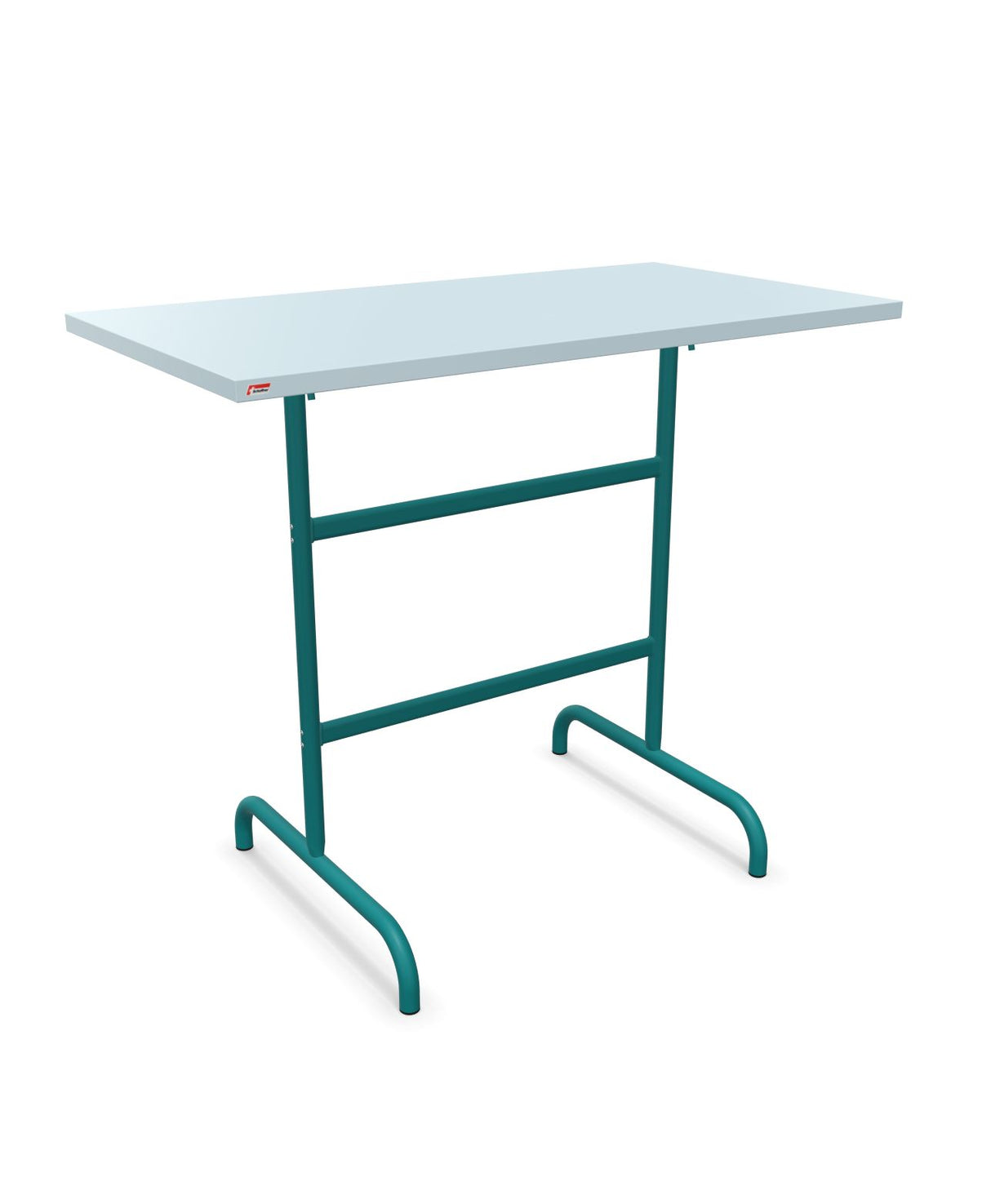 Schaffner Säntis Table haute rabattable 130x70cm h:110cm Bleu Pastel 51 Bleu Kali 56