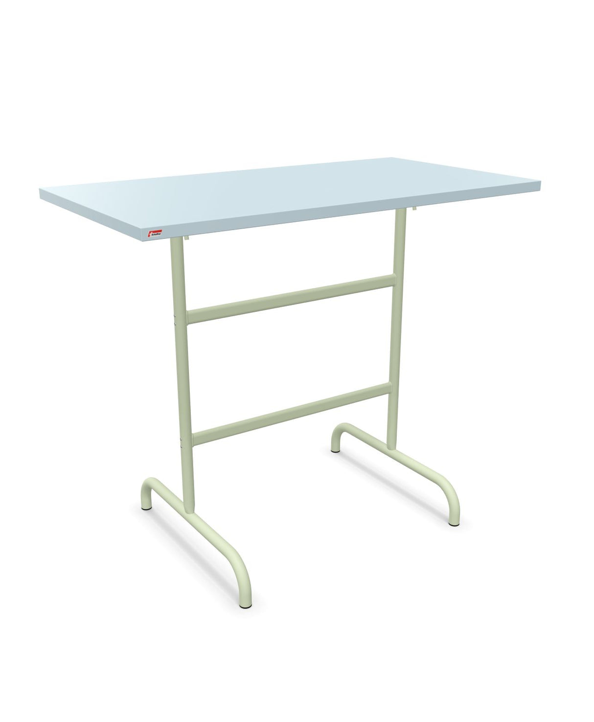 Schaffner Säntis Table haute rabattable 130x70cm h:110cm Bleu Pastel 51 Vert Pastel 64