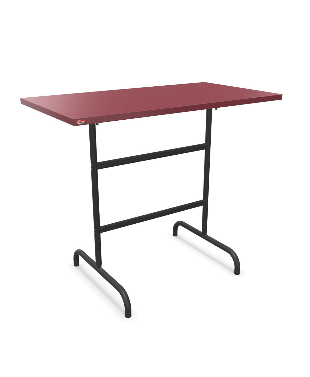Schaffner Säntis Table haute rabattable 130x70cm h:110cm Bordeaux 38 Anthracite 77
