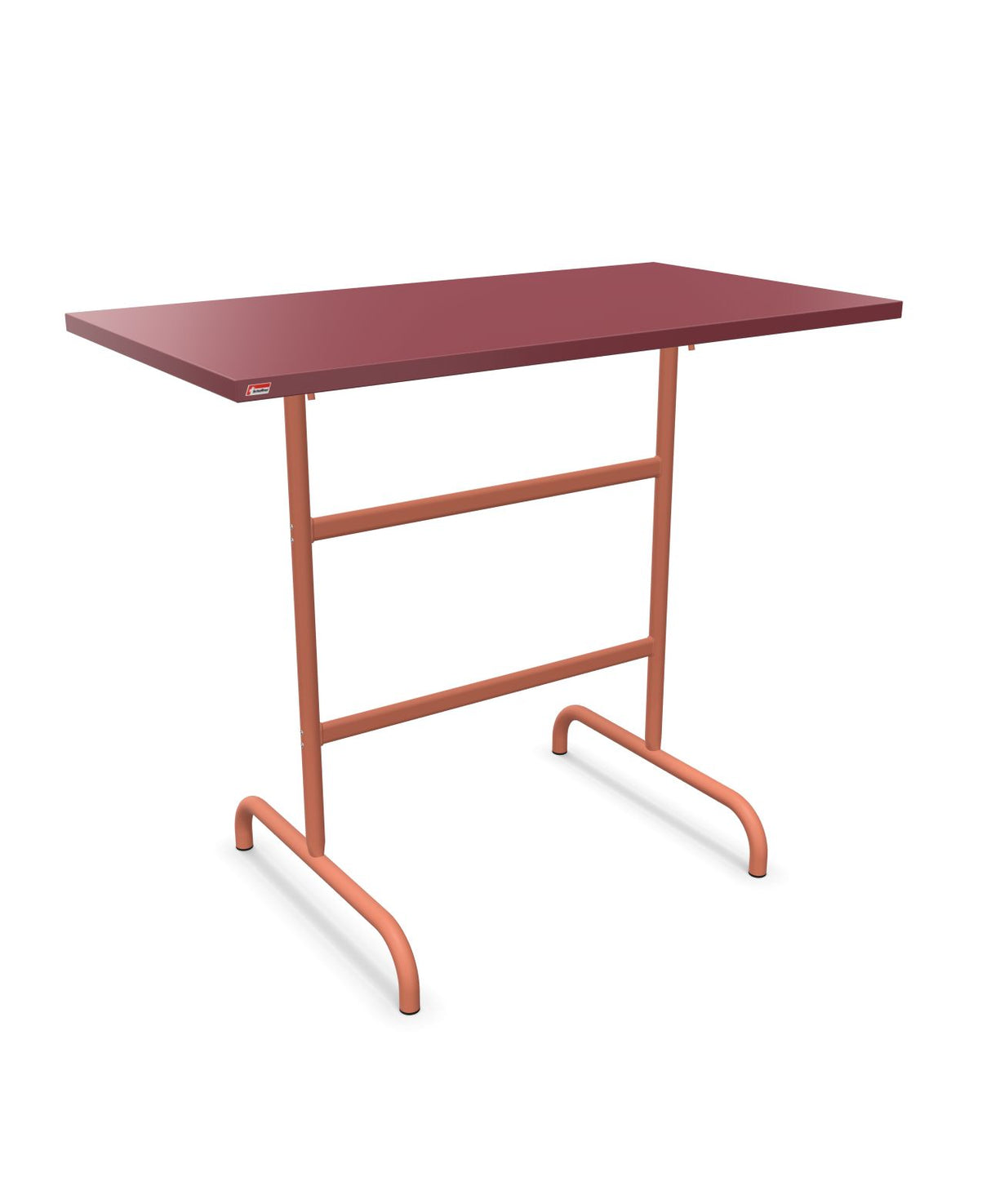 Schaffner Säntis Table haute rabattable 130x70cm h:110cm Bordeaux 38 Terracotta 84