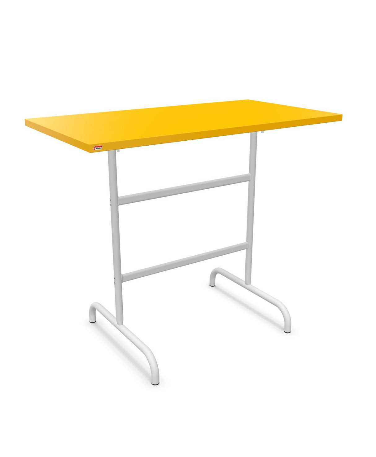 Schaffner Säntis Table haute rabattable 130x70cm h:110cm Jaune 11 Blanc 90