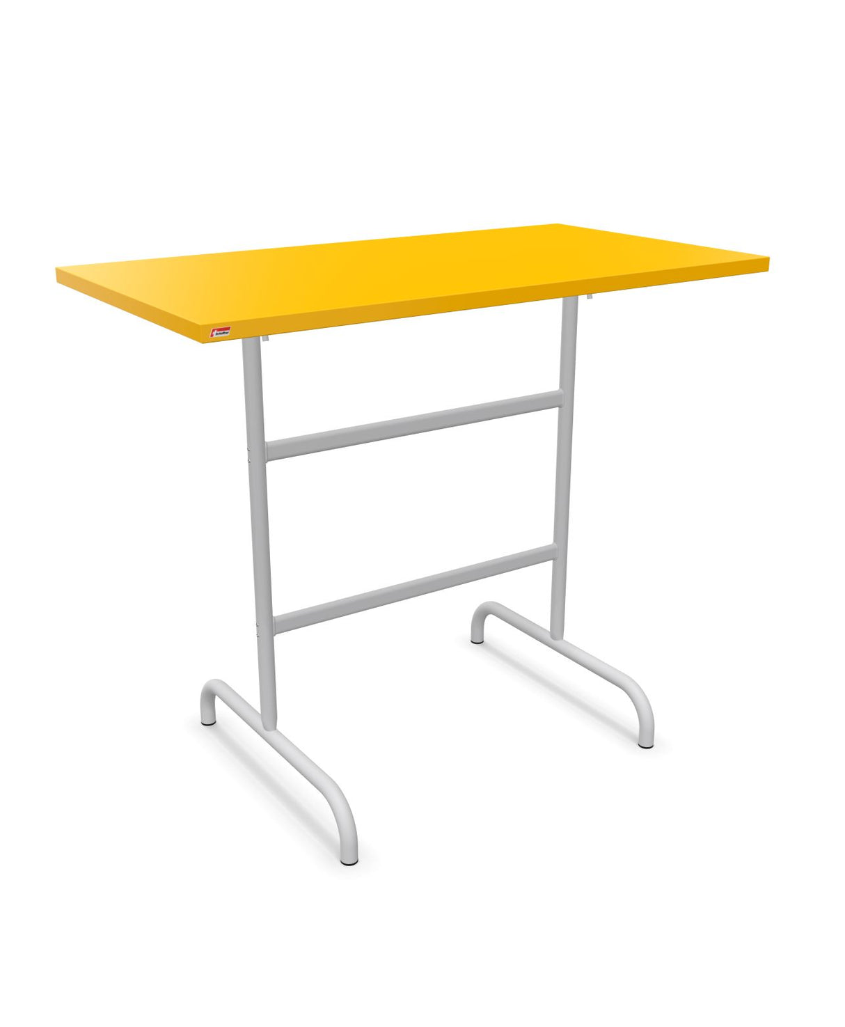 Schaffner Säntis Table haute rabattable 130x70cm h:110cm Jaune 11 Gris Argent 78