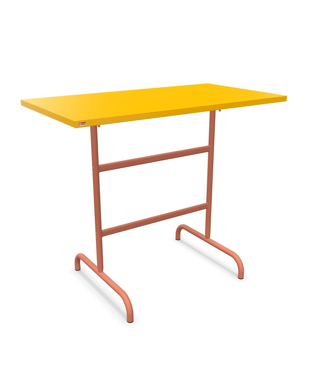 Schaffner Säntis Table haute rabattable 130x70cm h:110cm Jaune 11 Terracotta 84