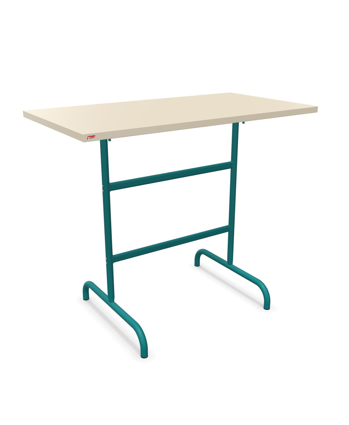 Schaffner Säntis Table haute rabattable 130x70cm h:110cm Sable Pastel 15 Bleu Kali 56