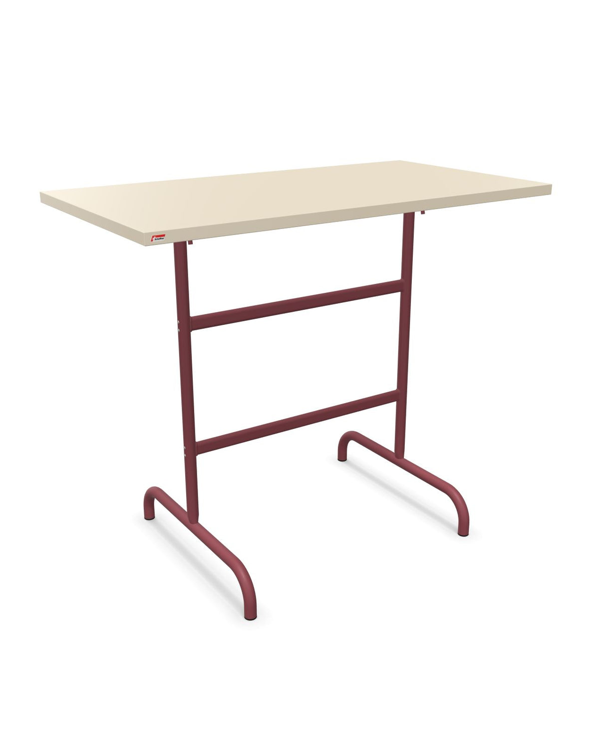 Schaffner Säntis Table haute rabattable 130x70cm h:110cm Sable Pastel 15 Bordeaux 38