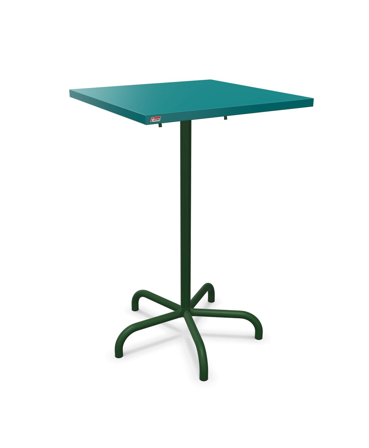 Schaffner Säntis Table haute rabattable 70x70cm h:110cm Bleu Kali 56 Vert Sapin 66