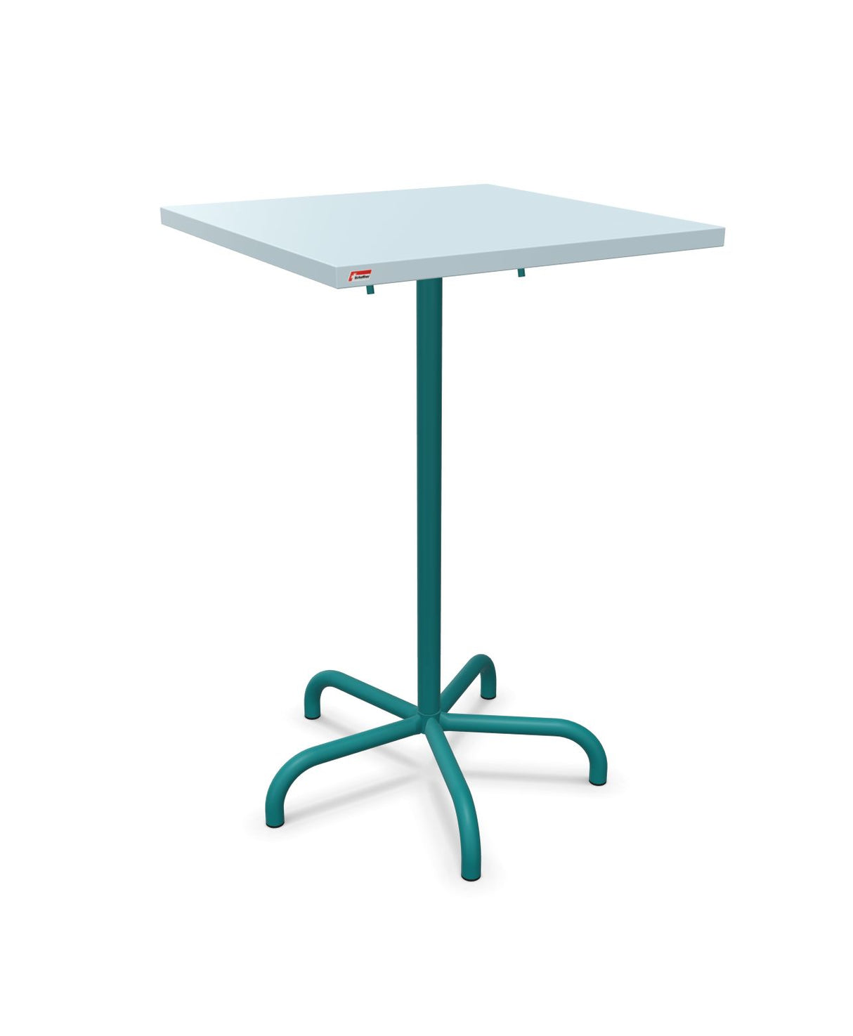 Schaffner Säntis Table haute rabattable 70x70cm h:110cm Bleu Pastel 51 Bleu Kali 56