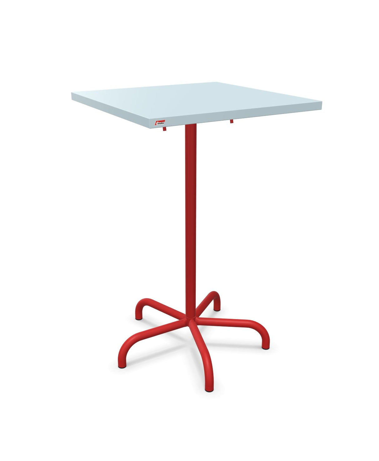 Schaffner Säntis Table haute rabattable 70x70cm h:110cm Bleu Pastel 51 Rouge 30