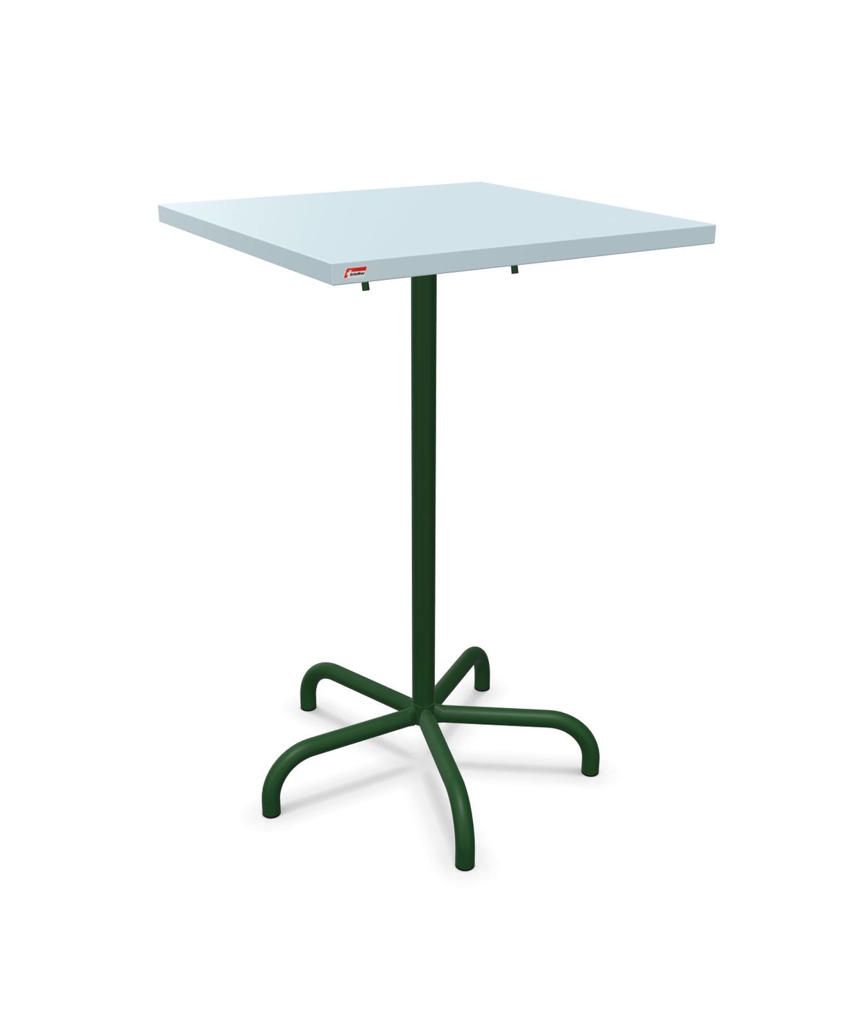 Schaffner Säntis Table haute rabattable 70x70cm h:110cm Bleu Pastel 51 Vert Sapin 66