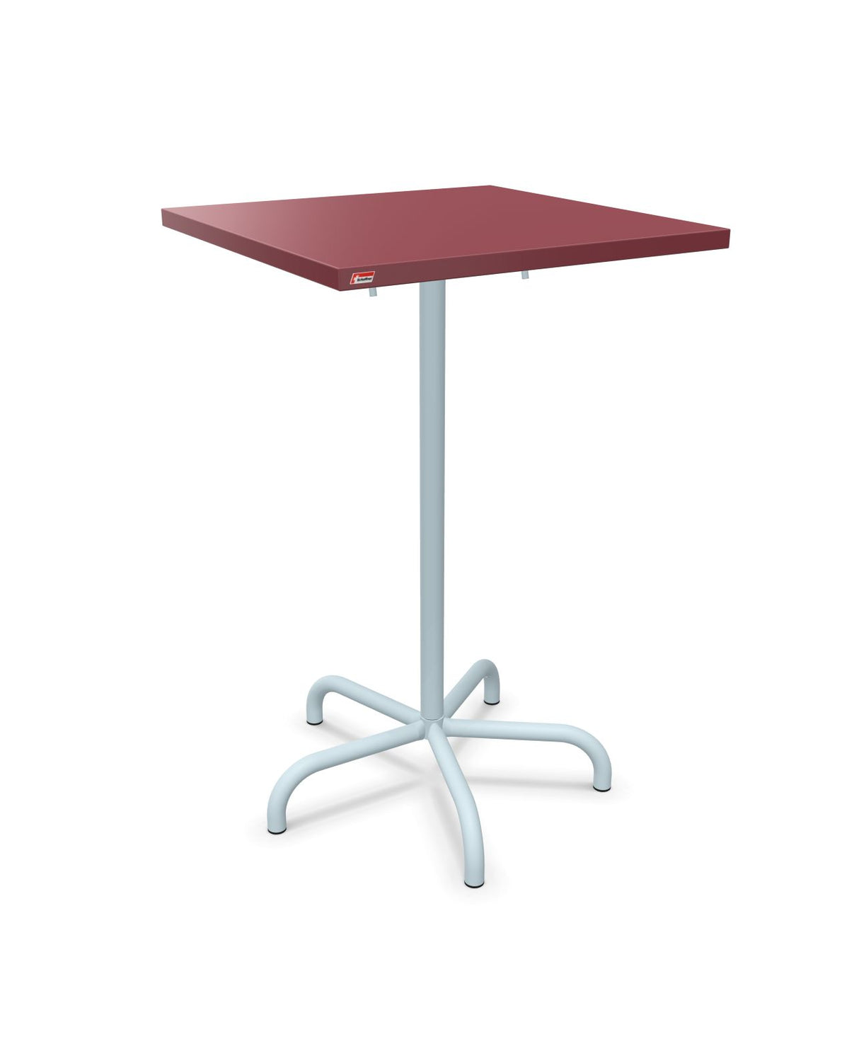 Schaffner Säntis Table haute rabattable 70x70cm h:110cm Bordeaux 38 Bleu Pastel 51