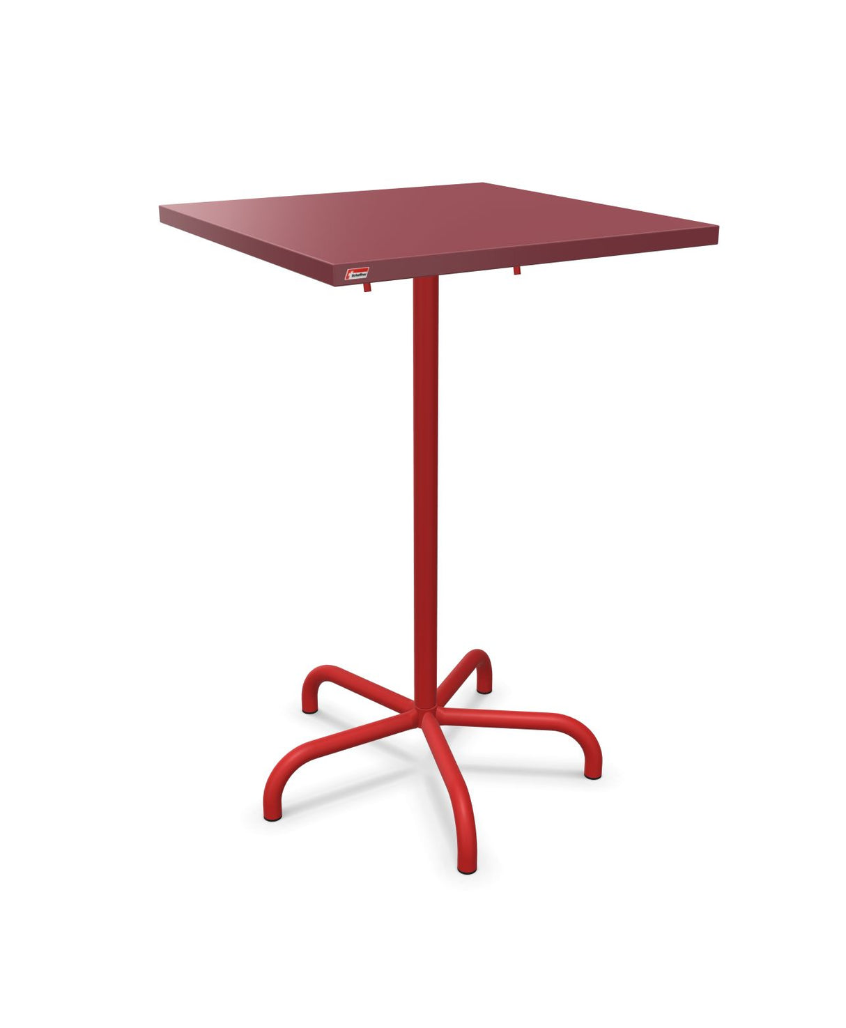 Schaffner Säntis Table haute rabattable 70x70cm h:110cm Bordeaux 38 Rouge 30