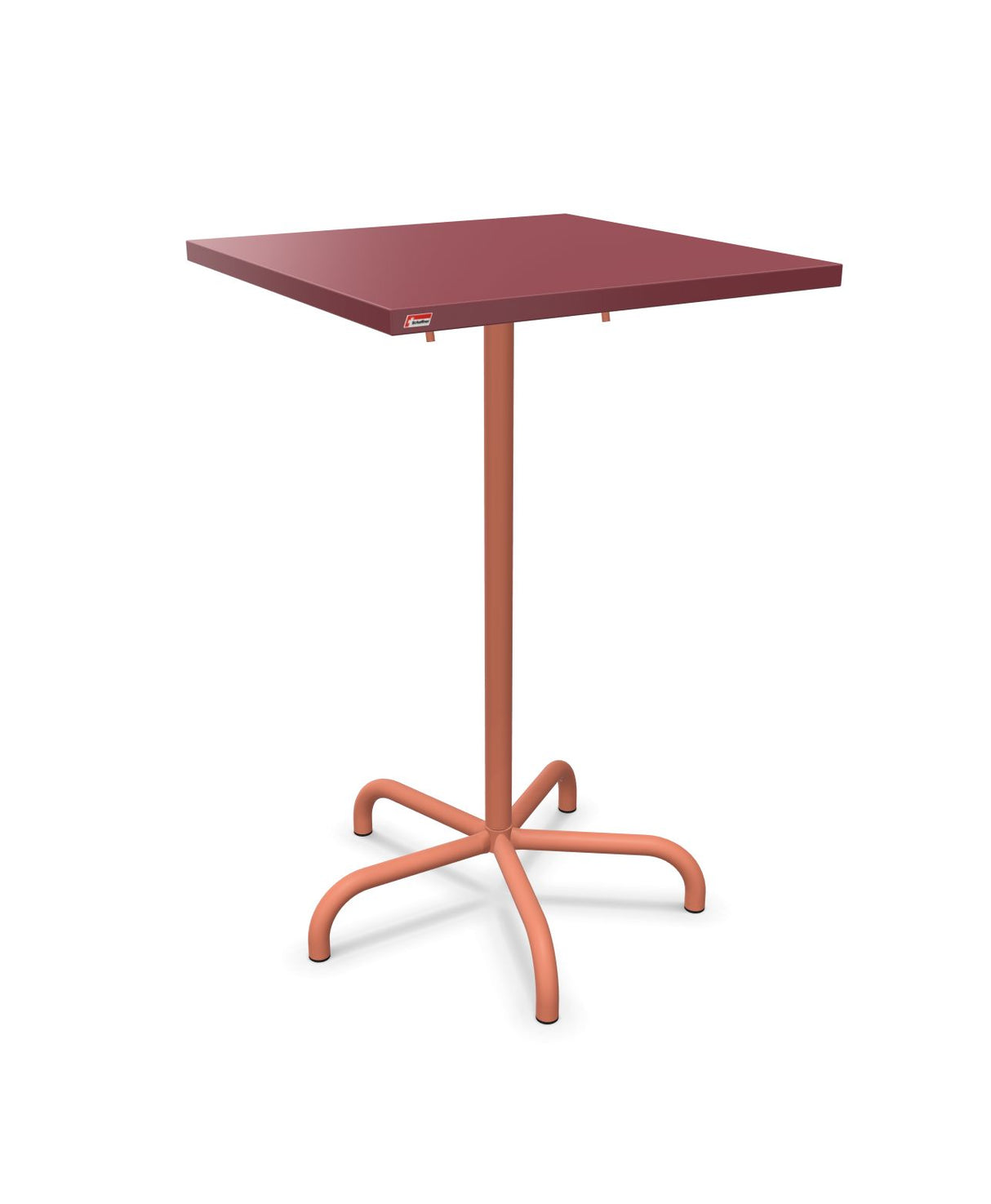 Schaffner Säntis Table haute rabattable 70x70cm h:110cm Bordeaux 38 Terracotta 84