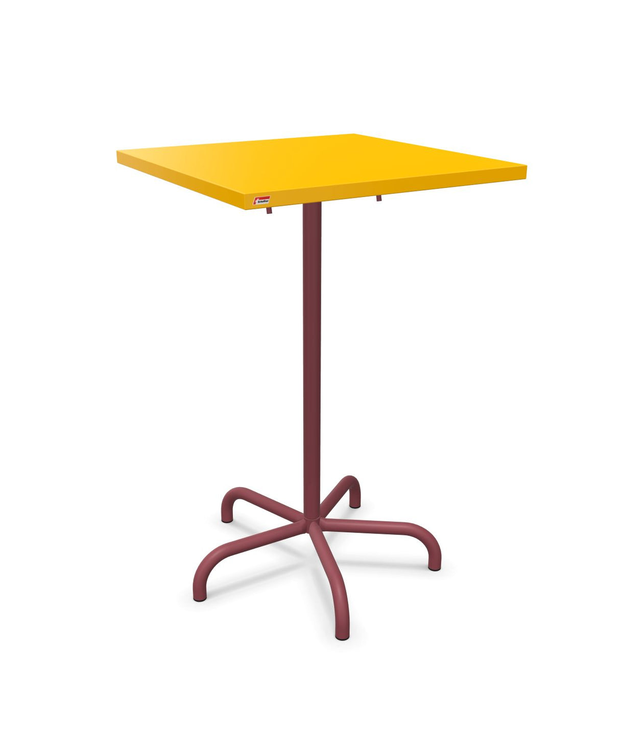Schaffner Säntis Table haute rabattable 70x70cm h:110cm Jaune 11 Bordeaux 38