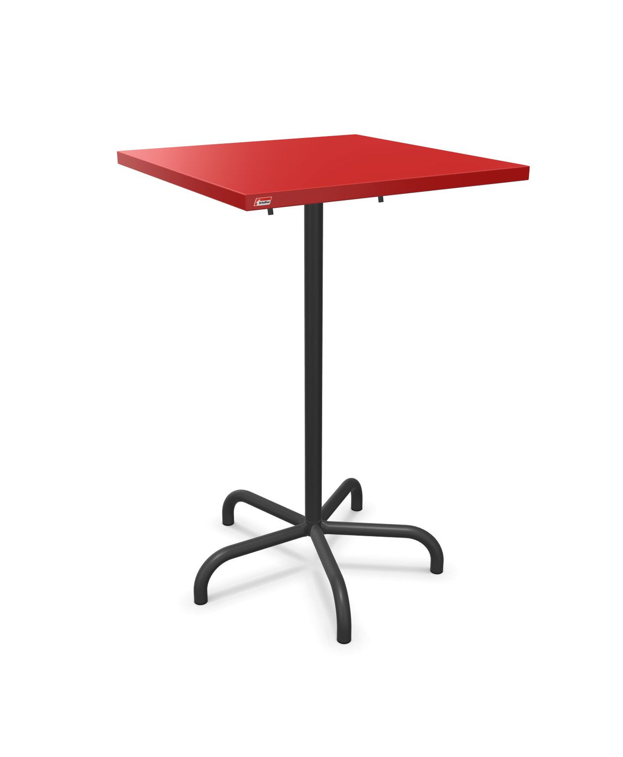Schaffner Säntis Table haute rabattable 70x70cm h:110cm Rouge 30 Anthracite 77