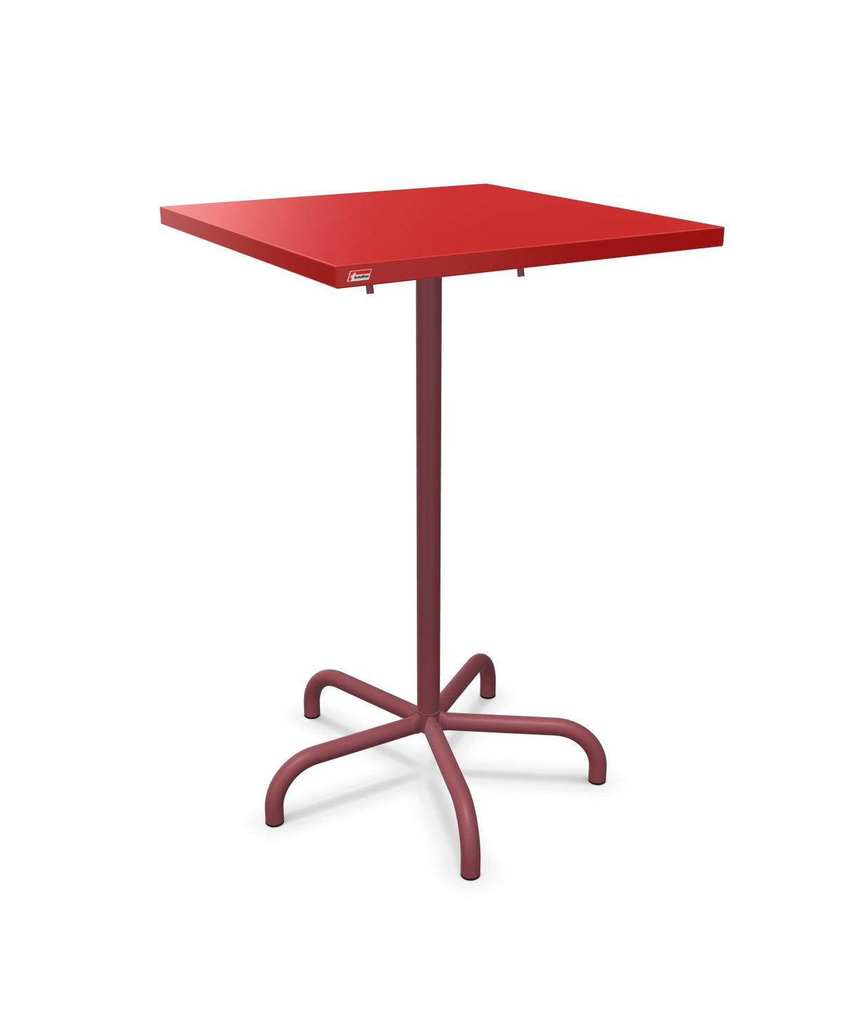 Schaffner Säntis Table haute rabattable 70x70cm h:110cm Rouge 30 Bordeaux 38