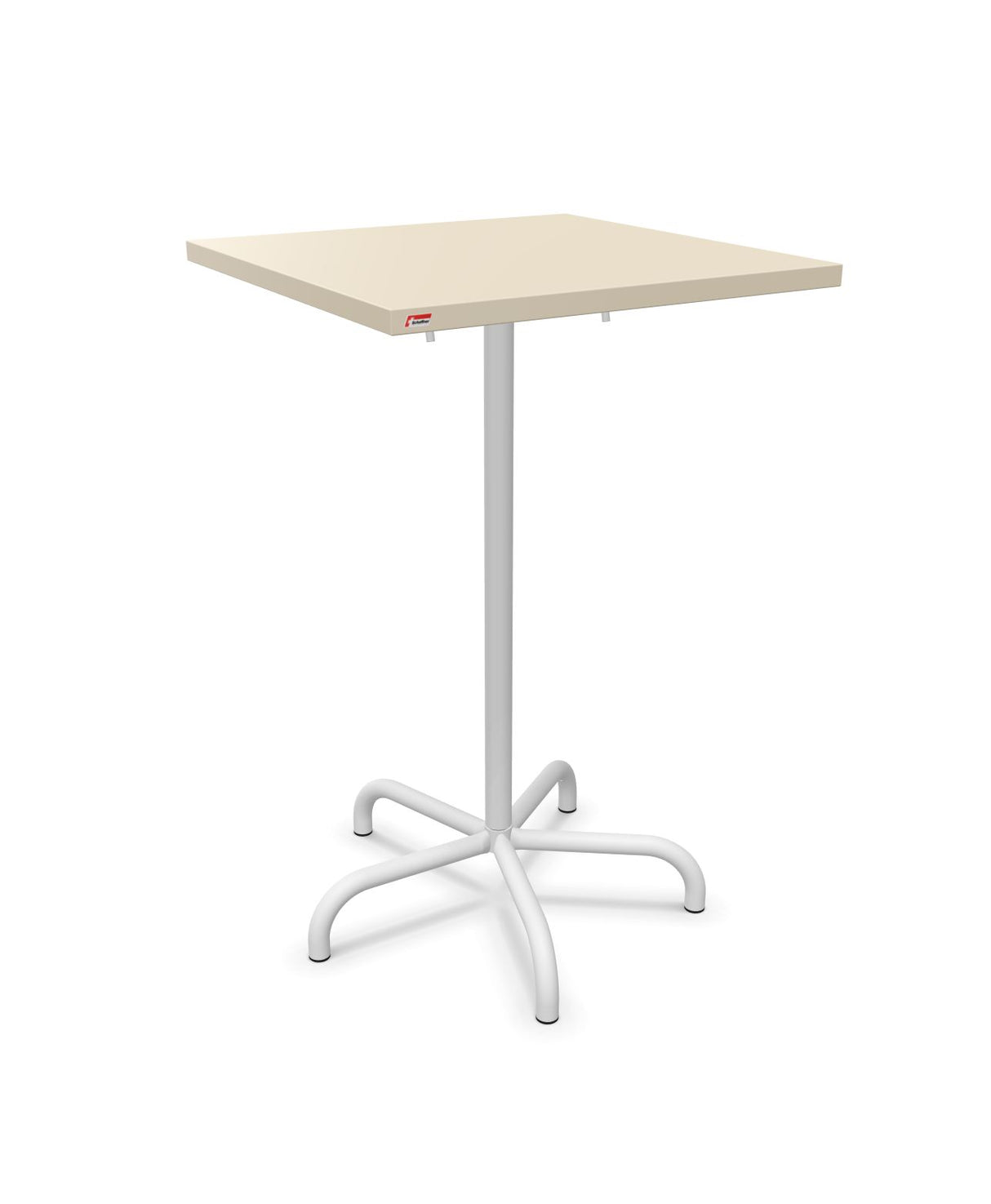 Schaffner Säntis Table haute rabattable 70x70cm h:110cm Sable Pastel 15 Blanc 90