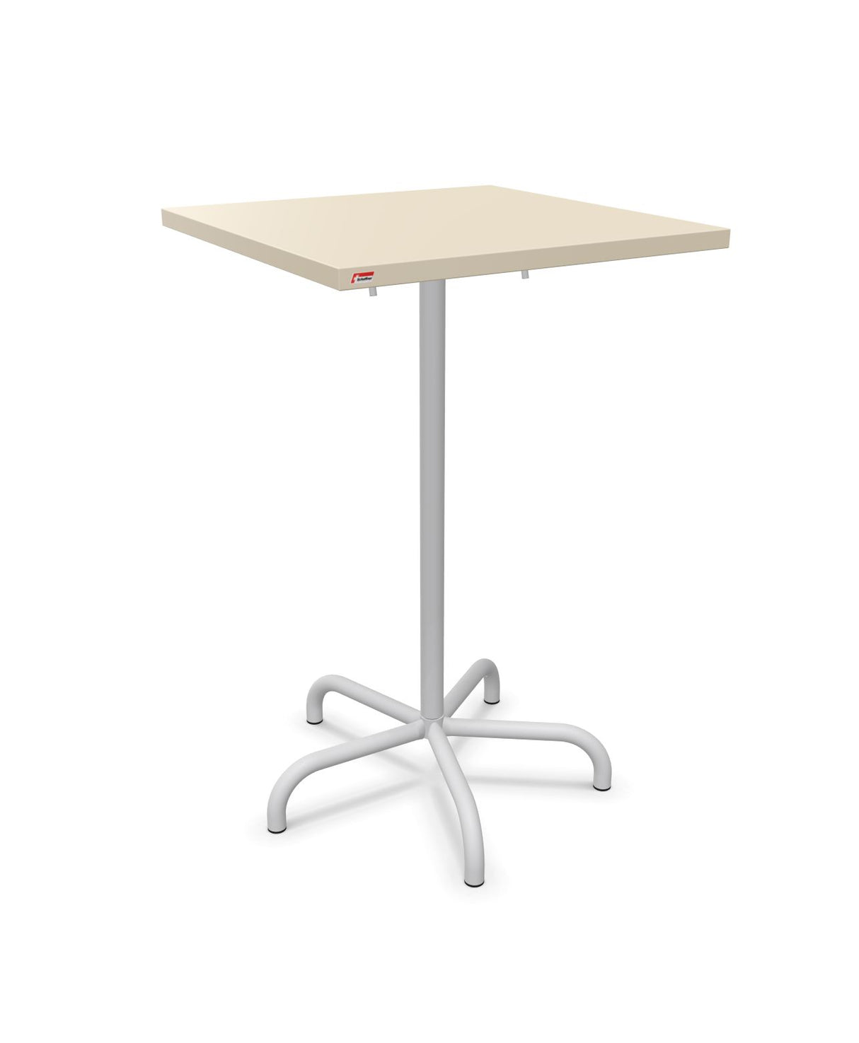 Schaffner Säntis Table haute rabattable 70x70cm h:110cm Sable Pastel 15 Gris Argent 78