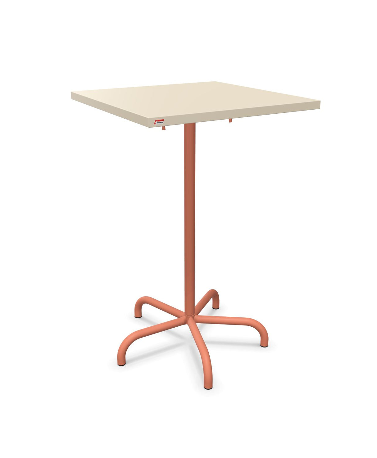 Schaffner Säntis Table haute rabattable 70x70cm h:110cm Sable Pastel 15 Terracotta 84