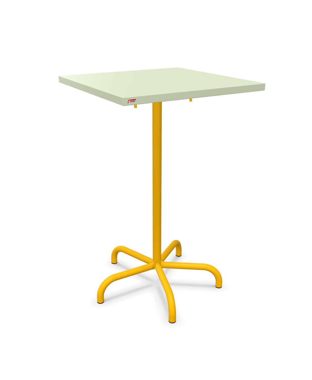 Schaffner Säntis Table haute rabattable 70x70cm h:110cm Vert Pastel 64 Jaune 11