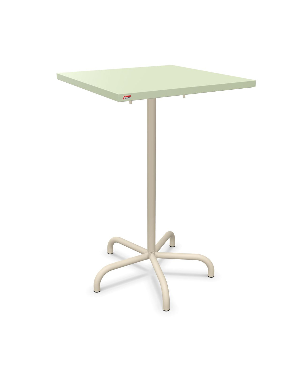 Schaffner Säntis Table haute rabattable 70x70cm h:110cm Vert Pastel 64 Sable Pastel 15