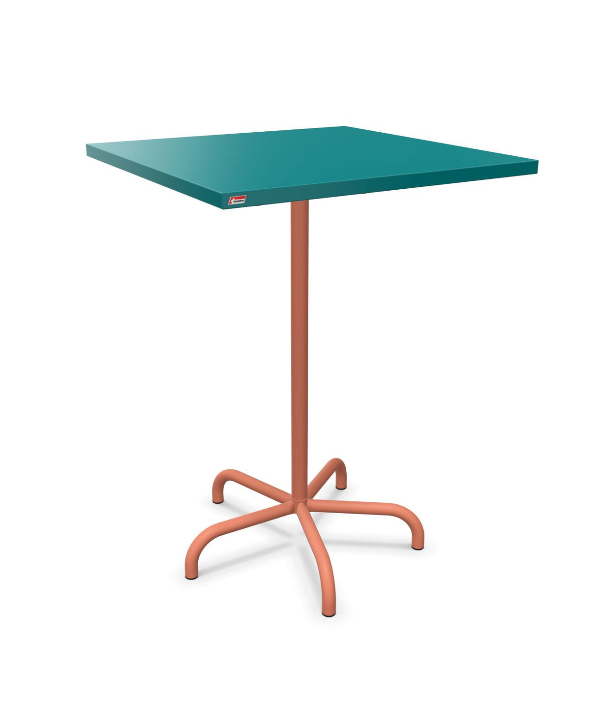 Schaffner Säntis Table haute rabattable 80x80cm h:110cm Bleu Kali 56 Terracotta 84