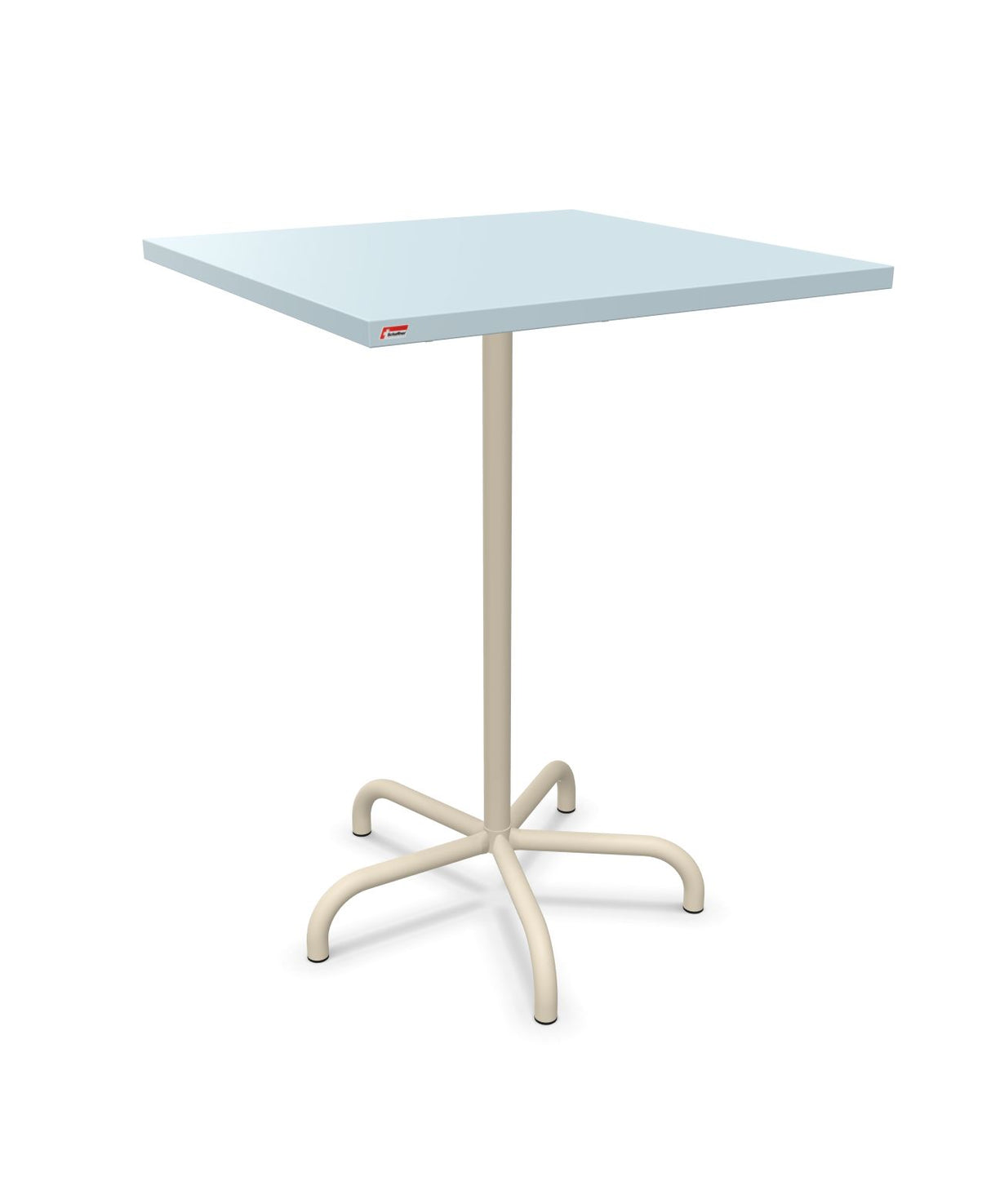 Schaffner Säntis Table haute rabattable 80x80cm h:110cm Bleu Pastel 51 Sable Pastel 15