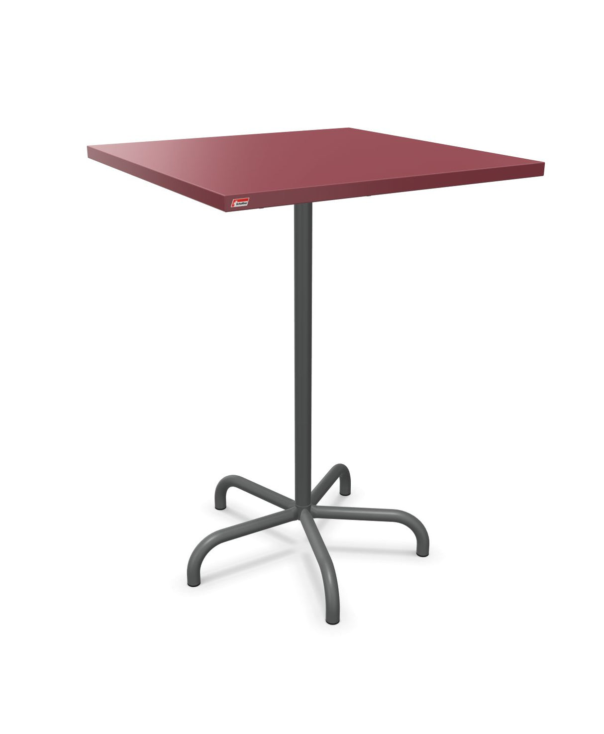 Schaffner Säntis Table haute rabattable 80x80cm h:110cm Bordeaux 38 Graphite 73