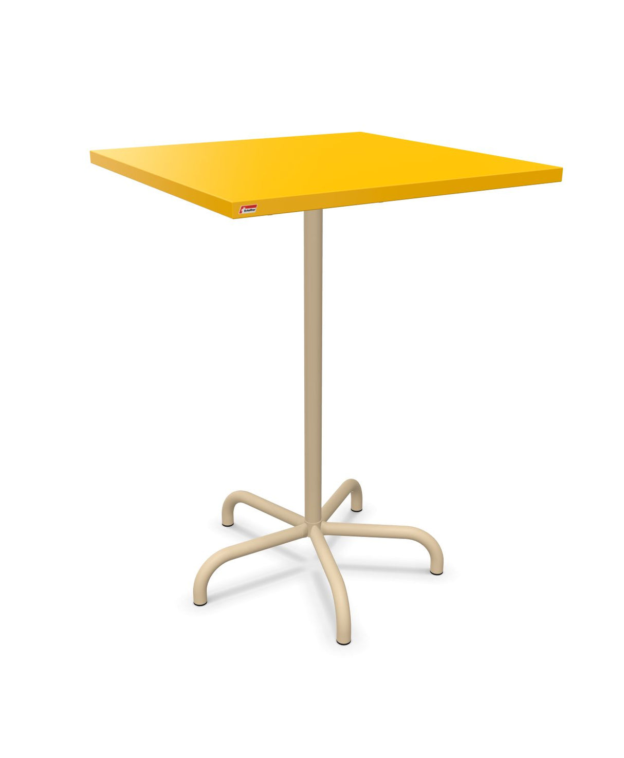 Schaffner Säntis Table haute rabattable 80x80cm h:110cm Jaune 11 Marron Pastel 83
