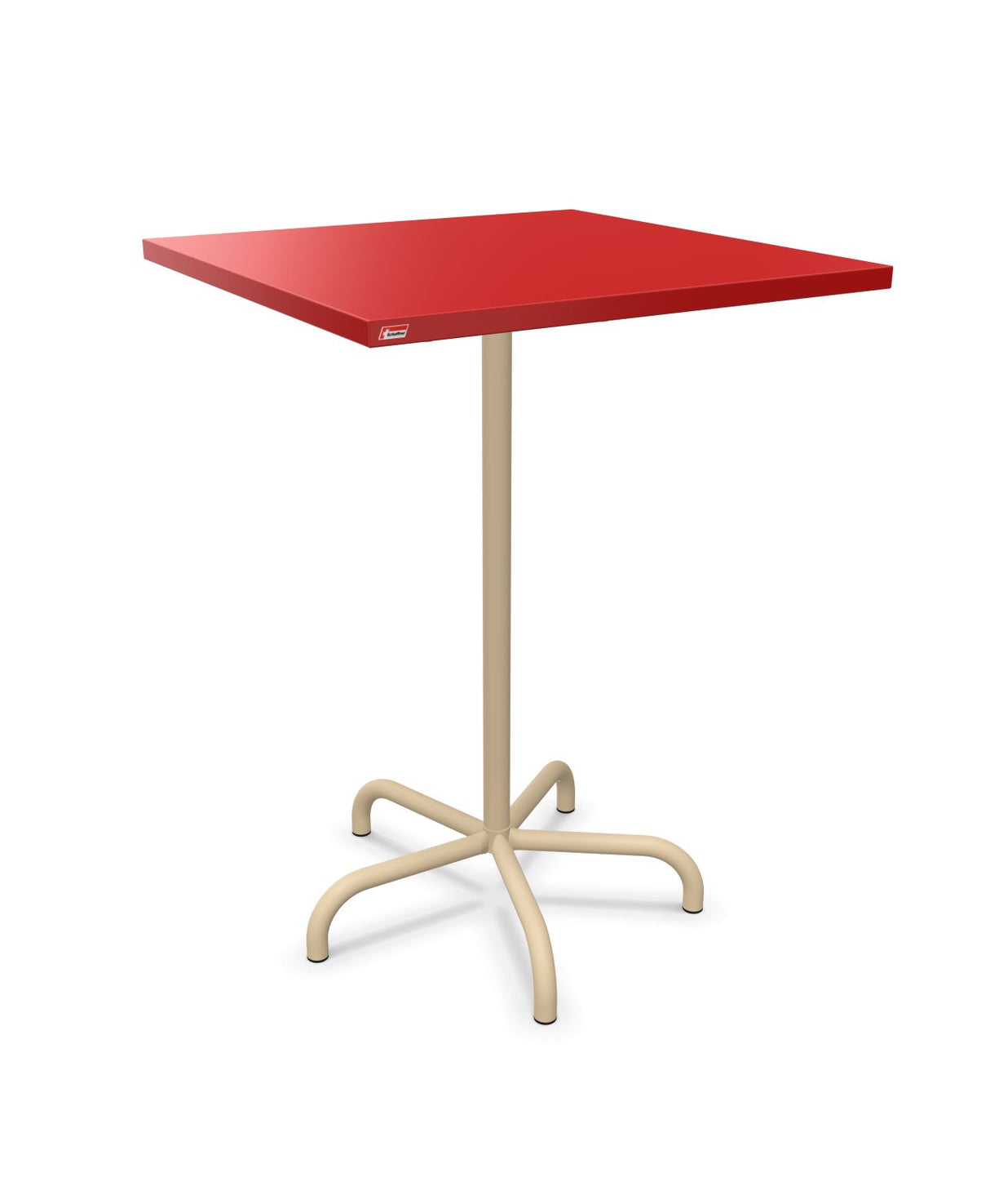 Schaffner Säntis Table haute rabattable 80x80cm h:110cm Rouge 30 Marron Pastel 83