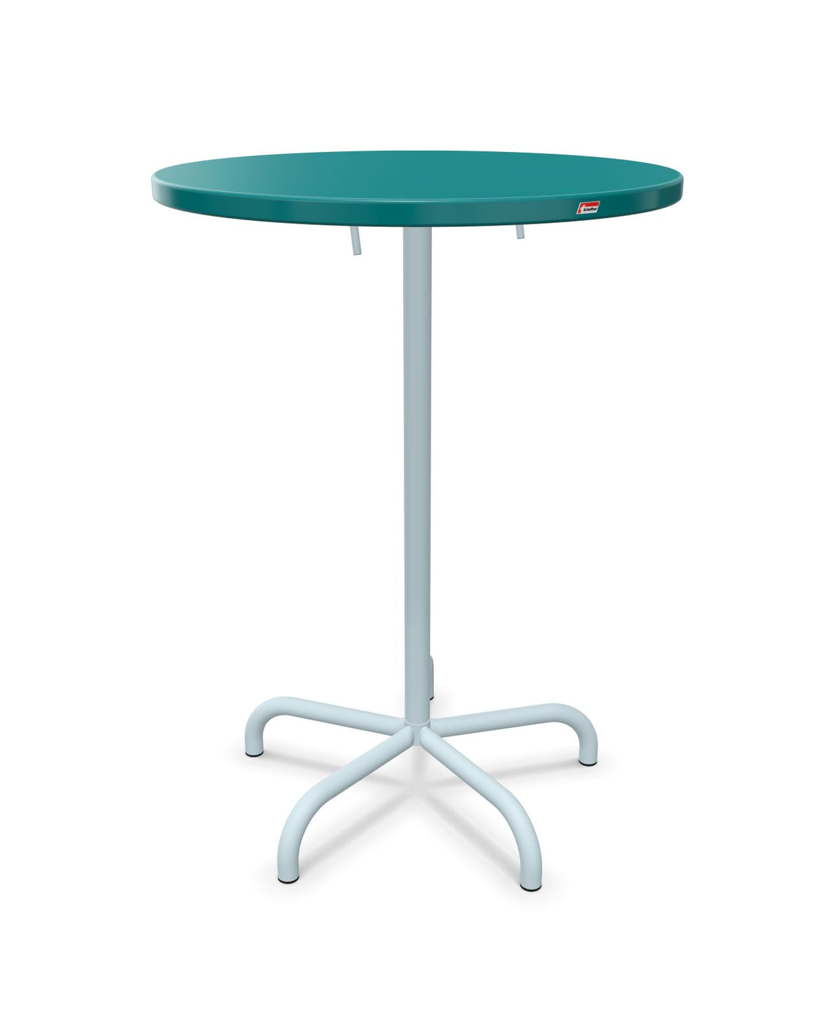 Schaffner Säntis Table haute rabattable ronde Ø80cm h:110cm Bleu Kali 56 Bleu Pastel 51